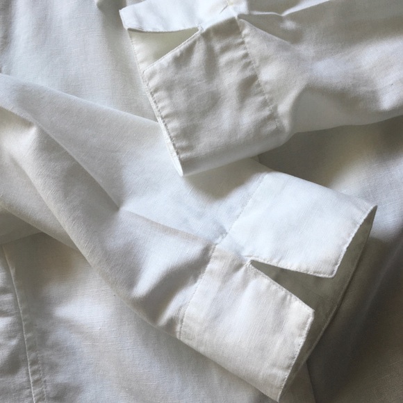 Classic White Linen/Cotton Shirt - Picture 7 of 7
